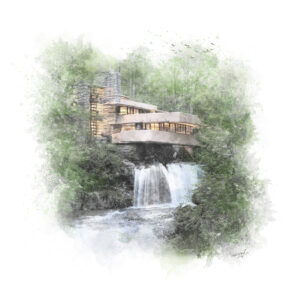 Fallingwater-House_Frank-Lloyd-Wright_Sketch_01