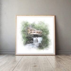 Fallingwater-House_Frank-Lloyd-Wright_Sketch_01